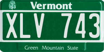 VT license plate XLV743