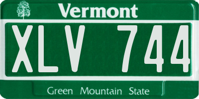 VT license plate XLV744