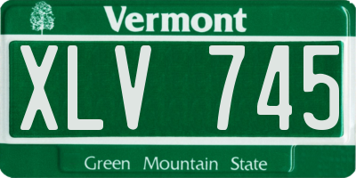 VT license plate XLV745
