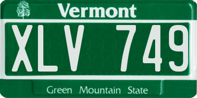 VT license plate XLV749