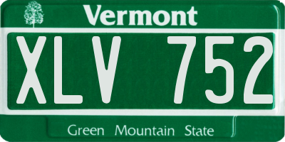VT license plate XLV752