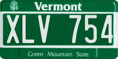 VT license plate XLV754