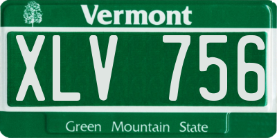 VT license plate XLV756