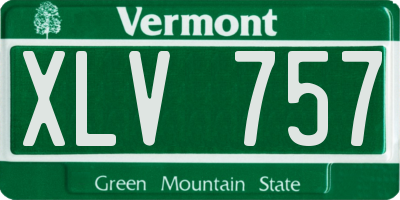 VT license plate XLV757