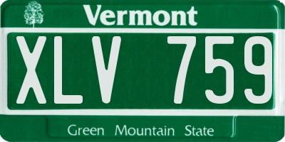 VT license plate XLV759