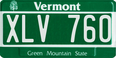 VT license plate XLV760
