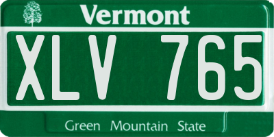 VT license plate XLV765