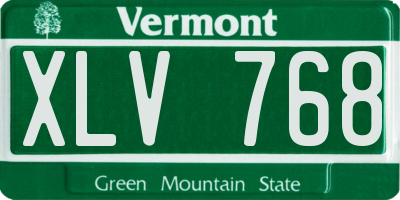VT license plate XLV768