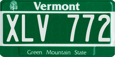 VT license plate XLV772