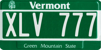 VT license plate XLV777