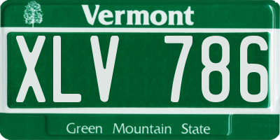 VT license plate XLV786