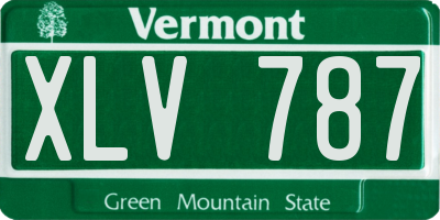 VT license plate XLV787