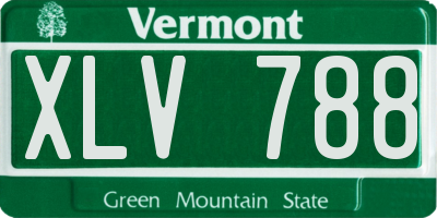 VT license plate XLV788