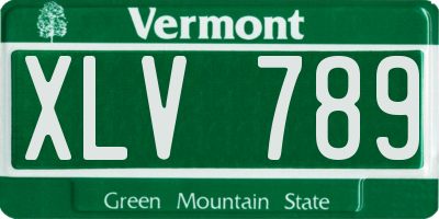 VT license plate XLV789