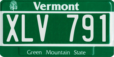 VT license plate XLV791