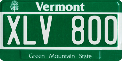 VT license plate XLV800