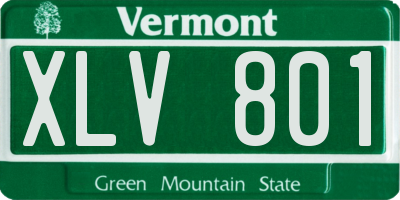 VT license plate XLV801