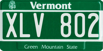 VT license plate XLV802
