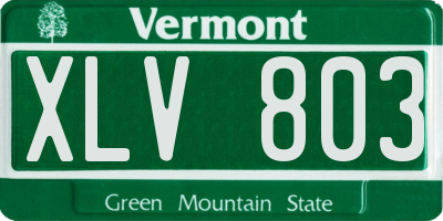 VT license plate XLV803