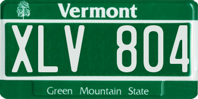 VT license plate XLV804