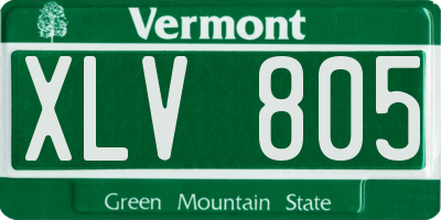 VT license plate XLV805