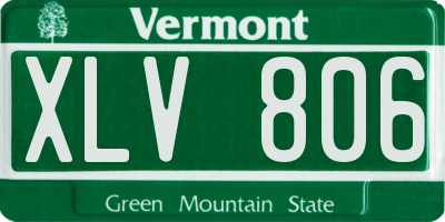 VT license plate XLV806