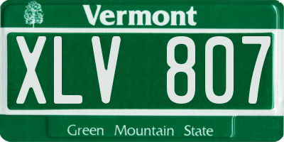 VT license plate XLV807