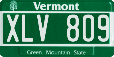 VT license plate XLV809