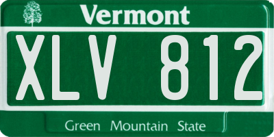 VT license plate XLV812