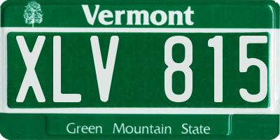 VT license plate XLV815