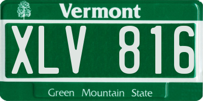 VT license plate XLV816
