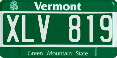 VT license plate XLV819