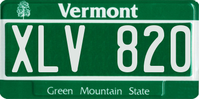 VT license plate XLV820
