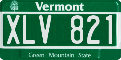 VT license plate XLV821
