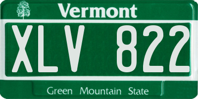 VT license plate XLV822