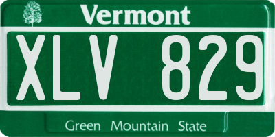 VT license plate XLV829