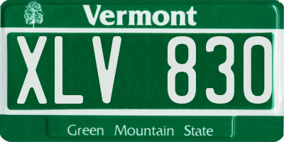 VT license plate XLV830