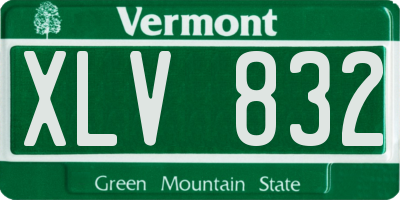 VT license plate XLV832