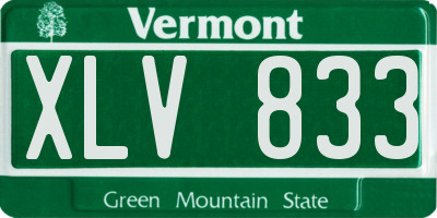 VT license plate XLV833