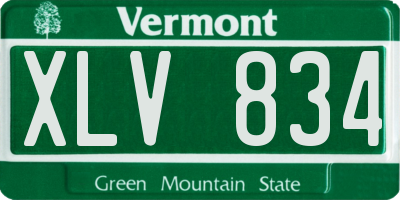 VT license plate XLV834