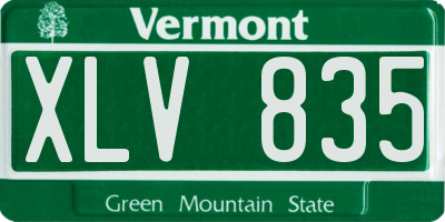 VT license plate XLV835