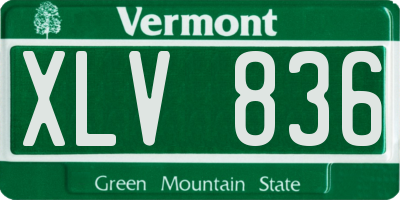 VT license plate XLV836