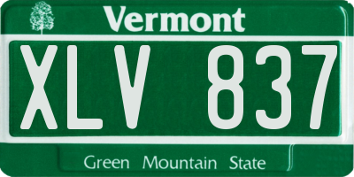 VT license plate XLV837