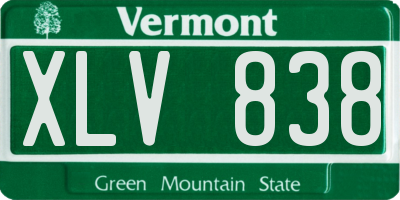 VT license plate XLV838
