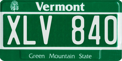 VT license plate XLV840