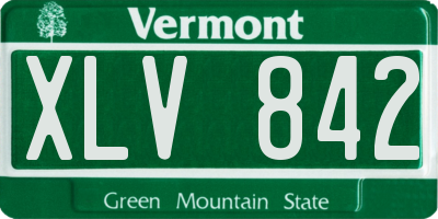 VT license plate XLV842