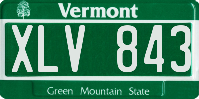 VT license plate XLV843