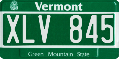 VT license plate XLV845