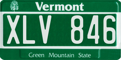 VT license plate XLV846