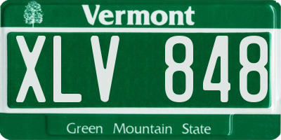 VT license plate XLV848